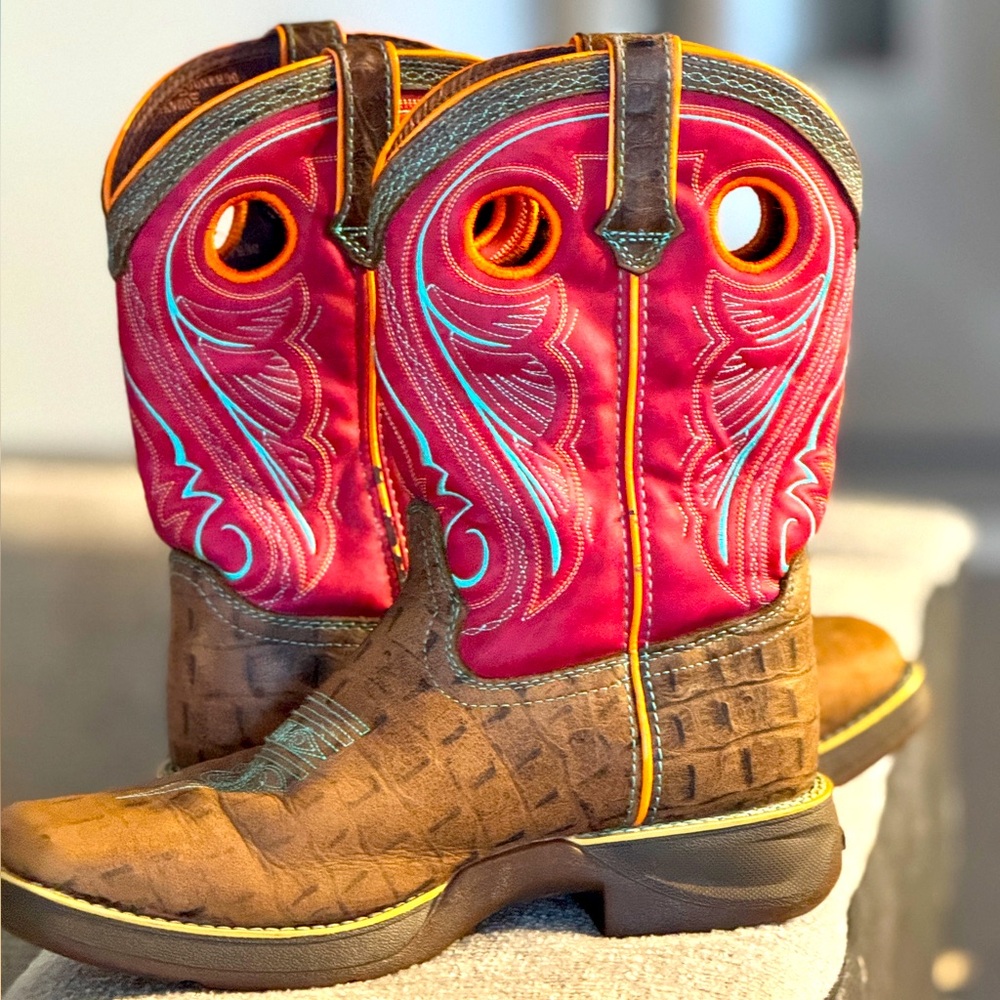 Durango Western Gator Red Kids size 7M